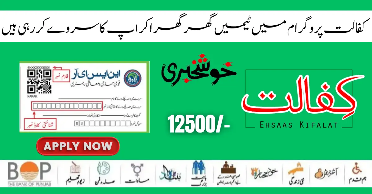 Benazir Kafaalat Program Door-to-Door Registration through NSER  Survey 5th April 2024 