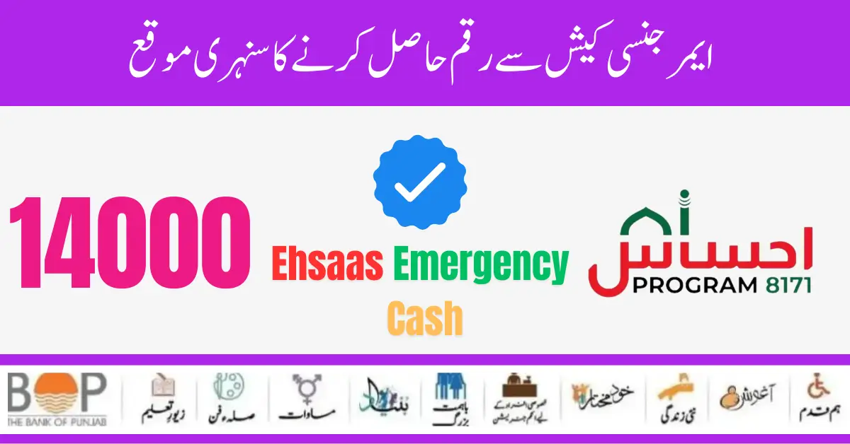 Ehsaas Emergency Cash 14000 New Registration Process Start 2024