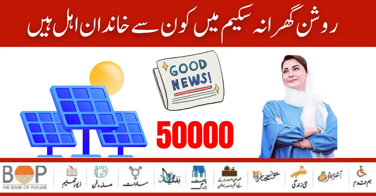 Who Are Eligible Persons Punjab 50000 Roshan Gharana Scheme 
