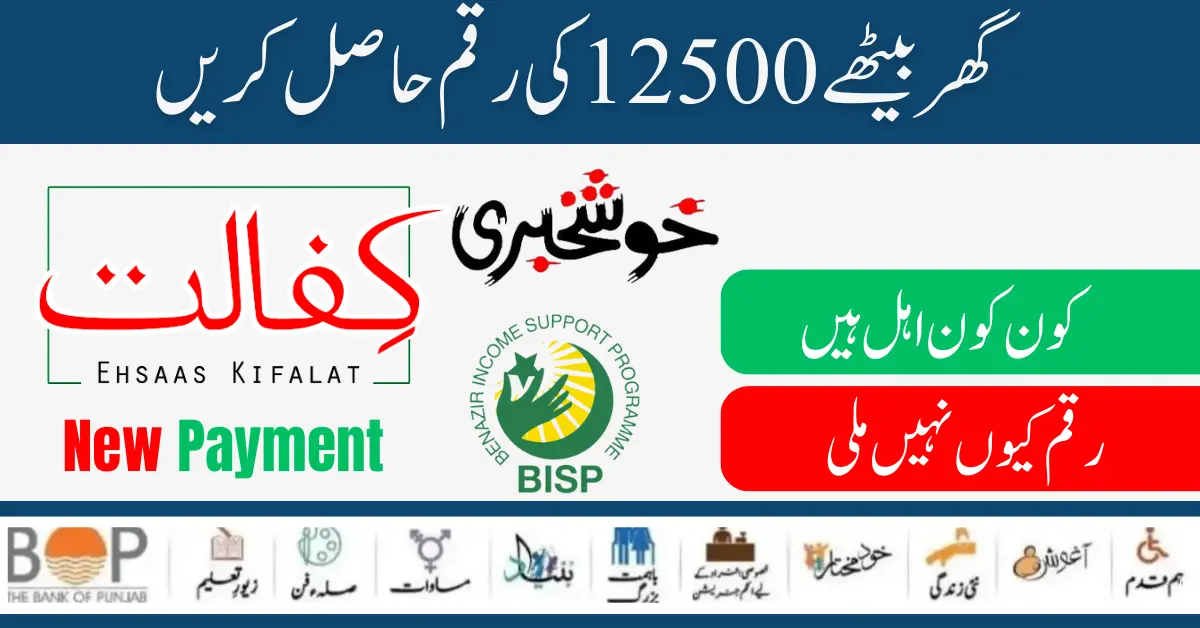 How to Receive New Payment 12500 Benazir Kafaalat Program [June OR July]