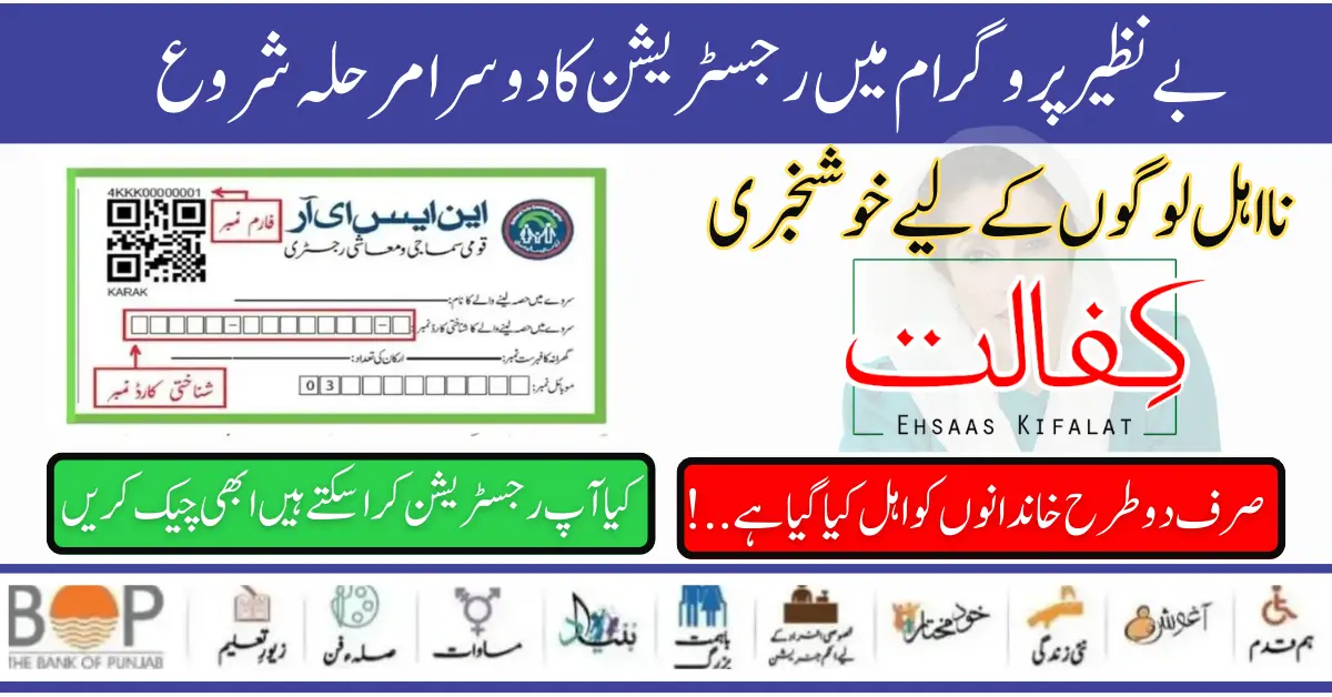 NSER Dynamic Survey Registration (Phase II) Of Benazir Program