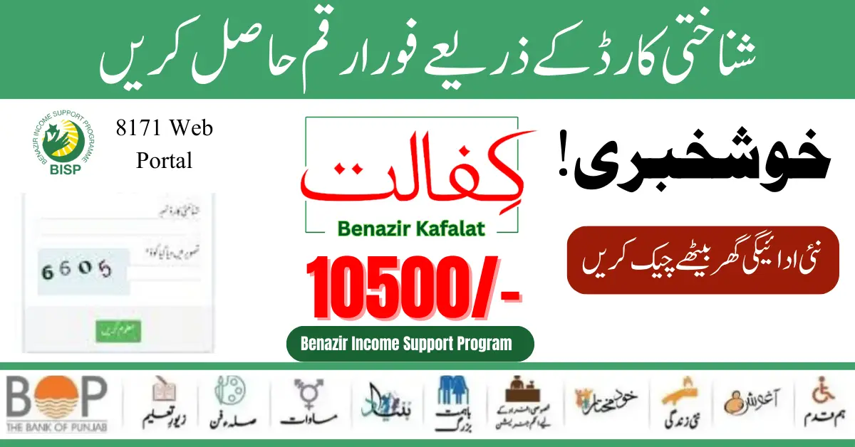 Benazir Kafalat Payment Get Through CNIC BISP 8171 Verification