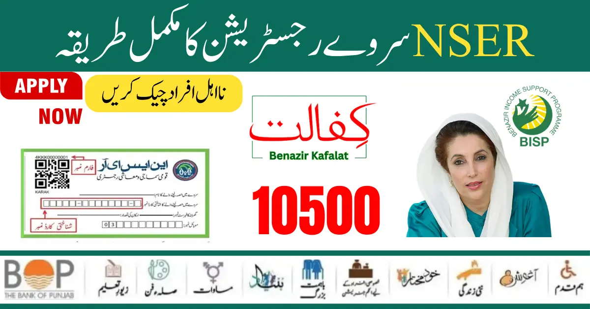 NSER Survey Registration Complete Method For Benazir Kafalat Program 2024